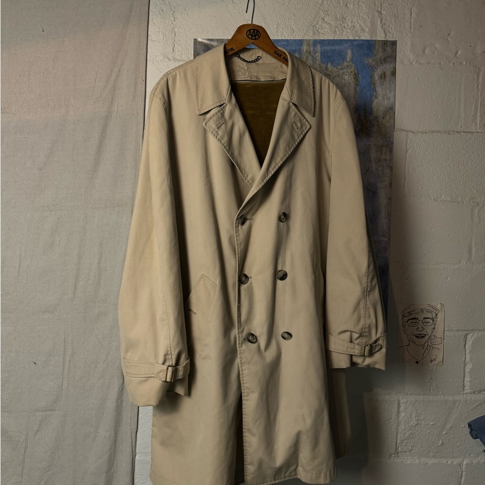 Vintage Faux Fur Lined Trench Coat